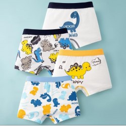 4pcs Blue Dinosaurs Boxer