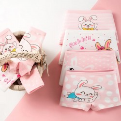 4pcs Pink Rabbit Boxer