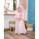 Pink Patel Stripe Gamis