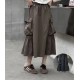 Grey Two Pocket Cargo Skirt