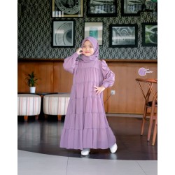 Purple Puffy Sleeves Gamis
