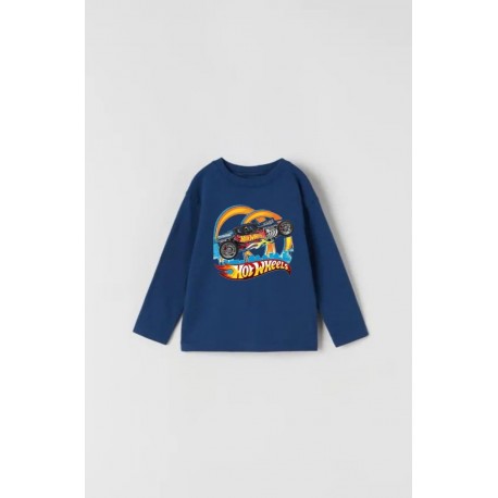 Navy H0twheels LS T-Shirt