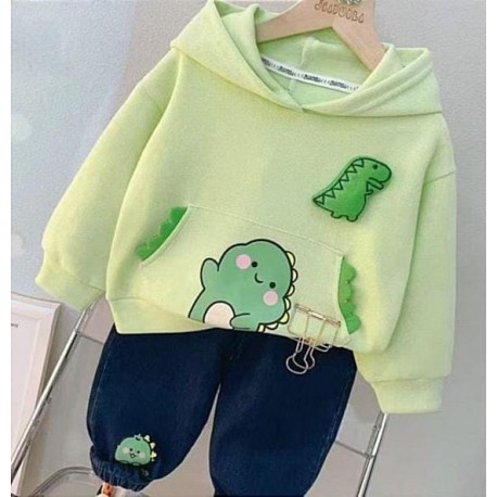 Green Cute Dinosaurs Set Pants