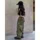 Grey Oversized Back Pocket Denim Pants