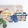 Green Stripe Dufffy Set Short Pants