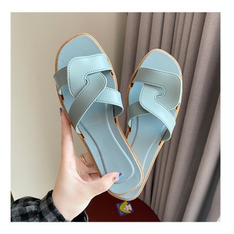 Blue Flat Sandal