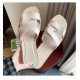 Cream Flat Sandal