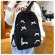 Black Six Ribbon Korean Backpack