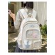 White Star Heart Transparent Backpack
