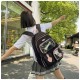 Black Star Heart Transparent Backpack