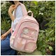 Pink Star Heart Transparent Backpack