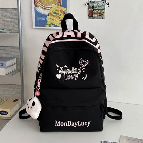 Black Pink Monday Backpack