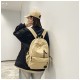 Brown Side Zipper Backpack