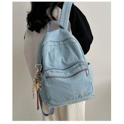 Blue Denim Backpack