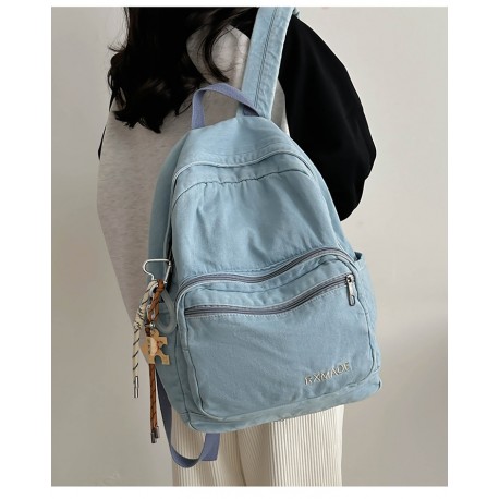 Blue Denim Backpack