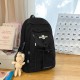 Black Front Drawstring Backpack