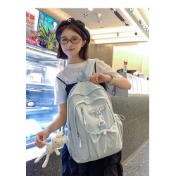 Blue Front Drawstring Backpack