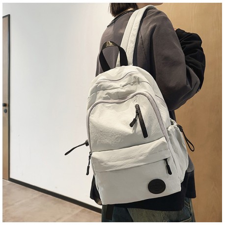 Grey Side Zipper Backpack