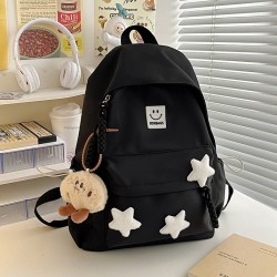 Black  Three Stars Backpack