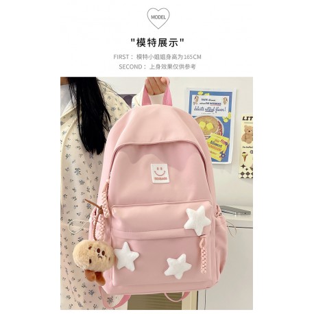 Pink Three Stars Backpack