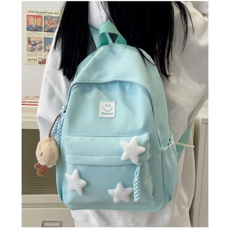Blue Three Stars Backpack