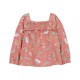 0shkosh Peach Floral Smocked Top