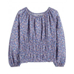 0shkosh Blue Floral Smocked Top