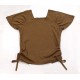 Brown Side Ribbon Top