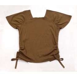 Brown Side Ribbon Top