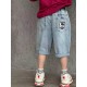 Back Dino Denim Short Pants
