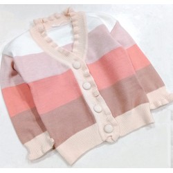 Peach Pastel Knit Cardigan