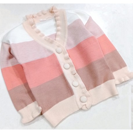 Peach Pastel Knit Cardigan