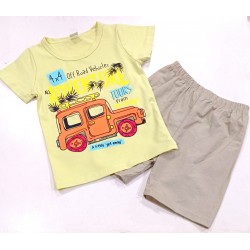 Yellow Adventure T-Shirt Set Pants