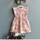 Pink Floral Ruffle Dress