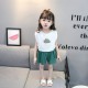 Cute Cloud Top Set Green Pants