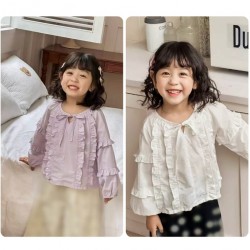 Purple Ribbon Ruffle Girl Top