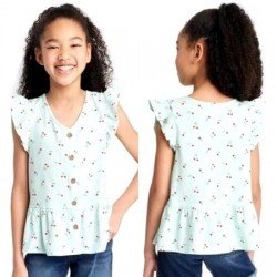 C@t n Jack Mint Cherry Peplum Top
