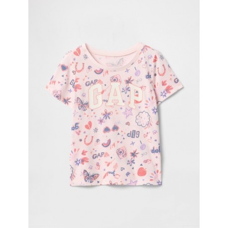 G@P Pink Printing T-Shirt