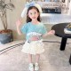 C1namorrol Sequins Top Set Layered Skirt + Sling Doll