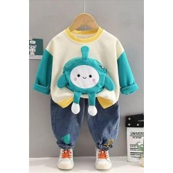 E99y party Tosca Zipper Pouch Top Set Jeans