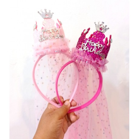 SoftPink Birthday Crown Headband