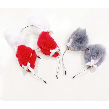 Big Fluffy Cat Ears Bell Headband