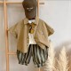 2in1 Brown Shirt Set Stripe Pants