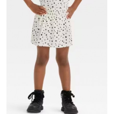 C@t n Jack White Polkadot Skort