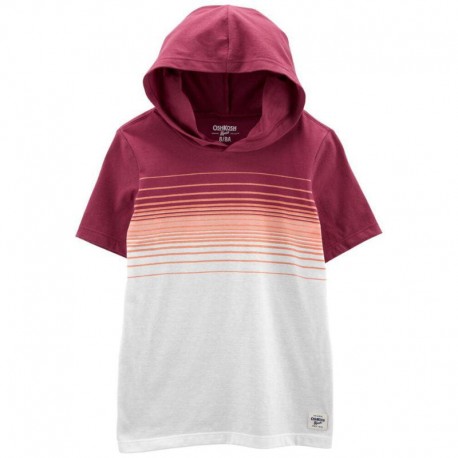 0shkosh Red Stripe Hoodie T-shirt