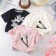 Cream 3D White Flowers Top