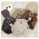 Cream Bear Zipper Hoodie Sweatshirt
