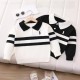 Black Stripe P0LO LS Knit Top