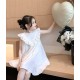 White V Ruffle Dress