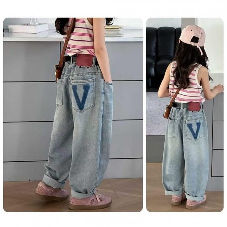 V Denim Pants